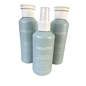 Neuma 3pc Set Volume Shampoo & Conditioner 8.5 fl oz Styling Spray 6.7 fl oz New